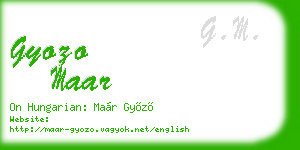 gyozo maar business card