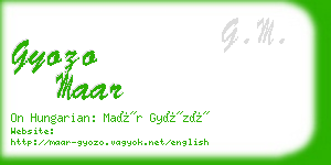 gyozo maar business card